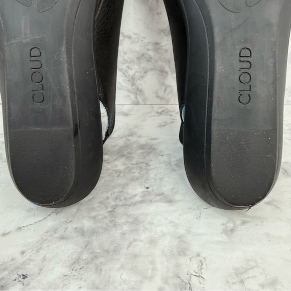 CLOUD Caliber Slingback Black Leather Comfy Slip On Sandal Women’s Sz 40 - Picture 14 of 16